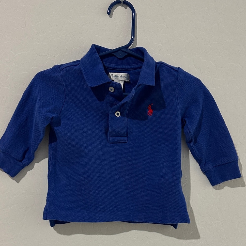 Polo by Ralph Lauren Kids Royal Blue Long Sleeve Polo